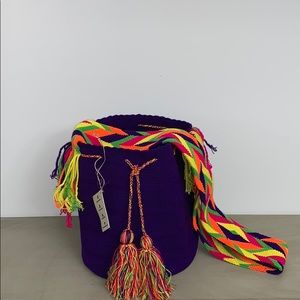 Wayuu Tribe crossbody bag purple